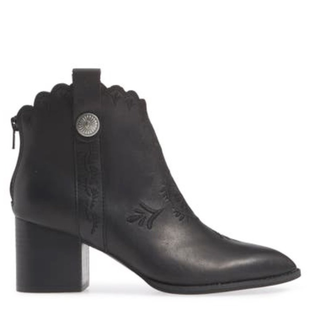 NEW Seychelles Women Habitat Embroidered Scalloped Above Ankle Dress Bootie - Picture 2 of 6